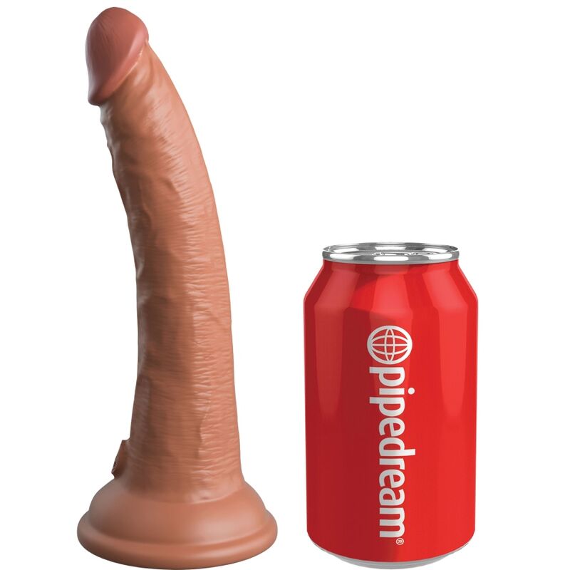KING COCK - ELITE REALISTISK SILIKONE DILDO 17,8 CM KARAMEL
