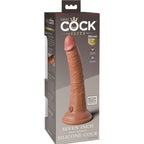KING COCK - ELITE REALISTISK SILIKONE DILDO 17,8 CM KARAMEL