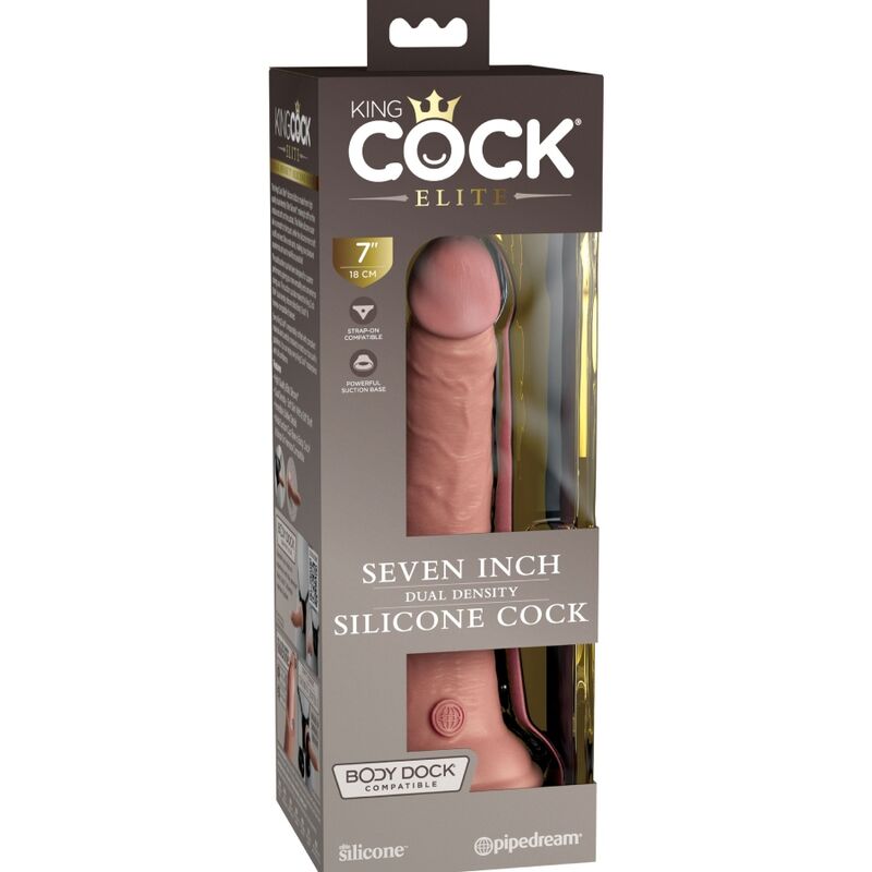KING COCK - ELITE REALISTISK SILIKONE DILDO 17,8 CM