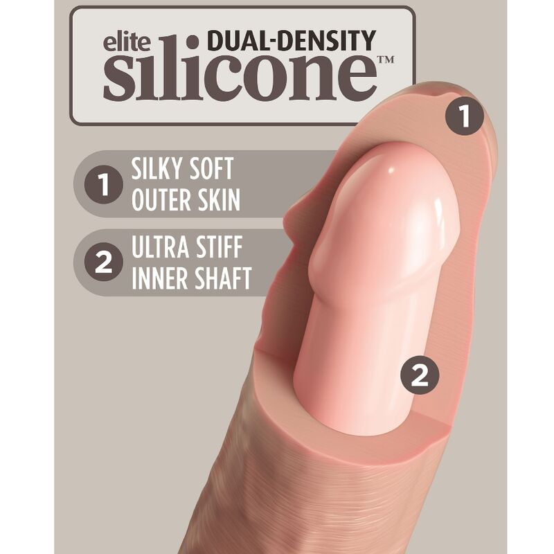 KING COCK - ELITE REALISTISK SILIKONE DILDO 20,3 CM