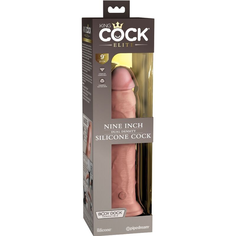 KING COCK - ELITE REALISTISK SILIKONE DILDO 23 CM