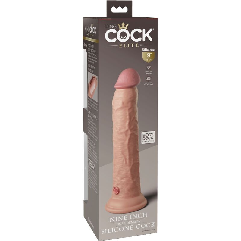 KING COCK - ELITE REALISTISK SILIKONE DILDO 23 CM