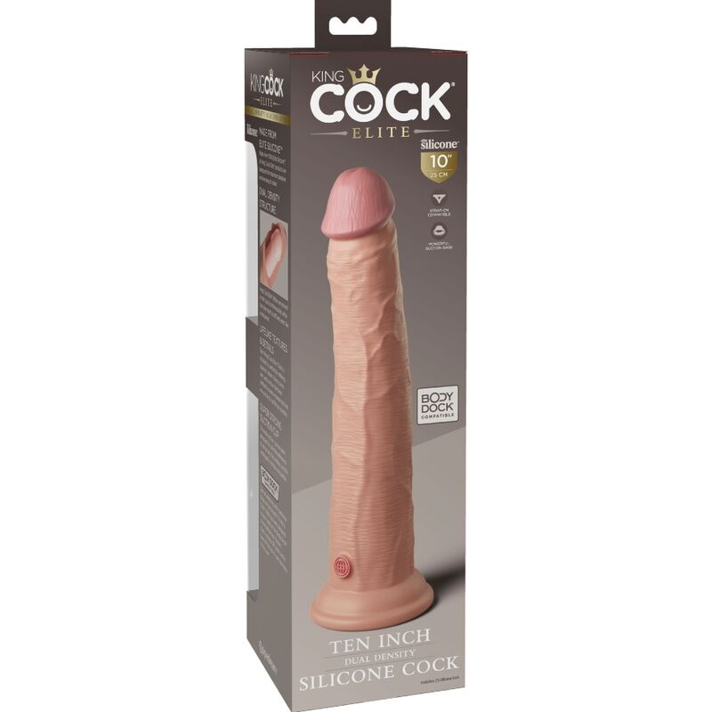 KING COCK - ELITE REALISTISK SILIKONE DILDO 25,4 CM