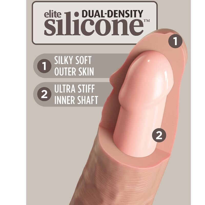 KING COCK - ELITE REALISTISK SILIKONE DILDO 25,4 CM