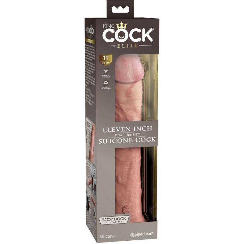 KING COCK - ELITE REALISTISK SILIKONE DILDO 28 CM