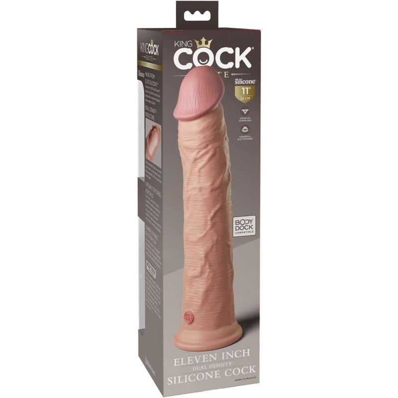 KING COCK - ELITE REALISTISK SILIKONE DILDO 28 CM