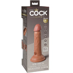 KING COCK - ELITE REALISTISK DILDO VIBRERENDE & SILIKONE 15,2 CM KARAMEL