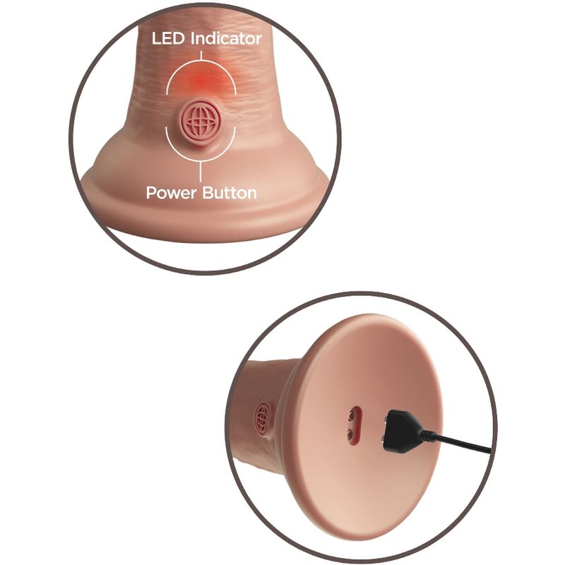 KING COCK - ELITE REALISTISK DILDO VIBRERENDE & SILIKONE 15,2 CM