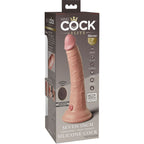 KING COCK - ELITE REALISTISK DILDOVIBRATOR & SILIKONE FJERNBETJENING 17,8 CM