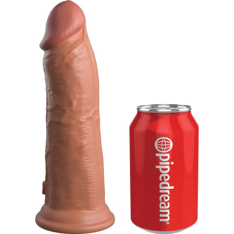 KING COCK - ELITE REALISTISK DILDO VIBRERENDE & SILIKONE 20,3 CM KARAMEL