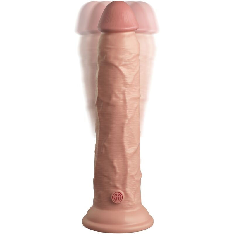 KING COCK - ELITE REALISTISK DILDOVIBRATOR & SILIKONE FJERNBETJENING 23 CM