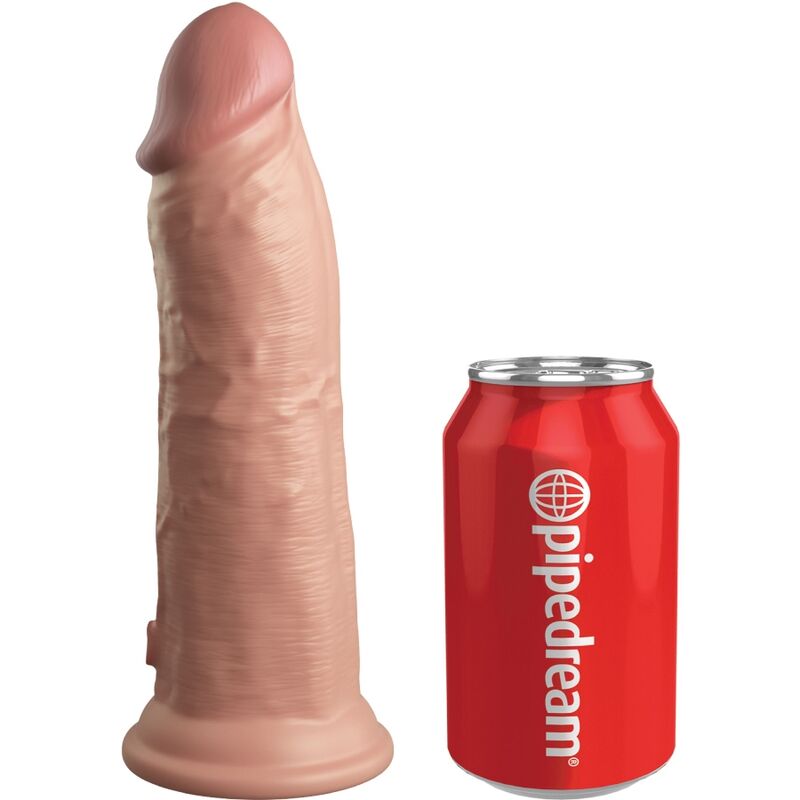 KING COCK - ELITE DELUXE JUSTERBAR SELEKIT RING MED TESTIKLE & DILDO 20,3 CM