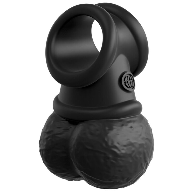 KING COCK - ELITE DELUXE JUSTERBAR SELEKIT RING MED TESTIKLE & DILDO 20,3 CM