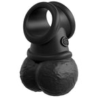 KING COCK - ELITE DELUXE JUSTERBAR SELEKIT RING MED TESTIKLE & DILDO 20,3 CM