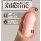 KING COCK - ELITE DELUXE JUSTERBAR SELEKIT RING MED TESTIKLE & DILDO 20,3 CM
