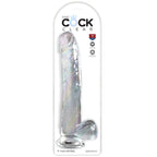 KING COCK - KLAR DILDO MED TESTIKLE 24,8 CM TRANSPARENT