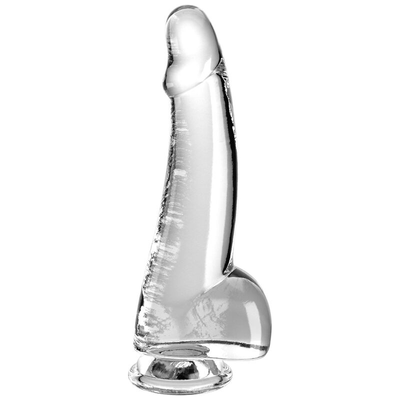 KING COCK - KLAR DILDO MED TESTIKLE 15,2 CM TRANSPARENT