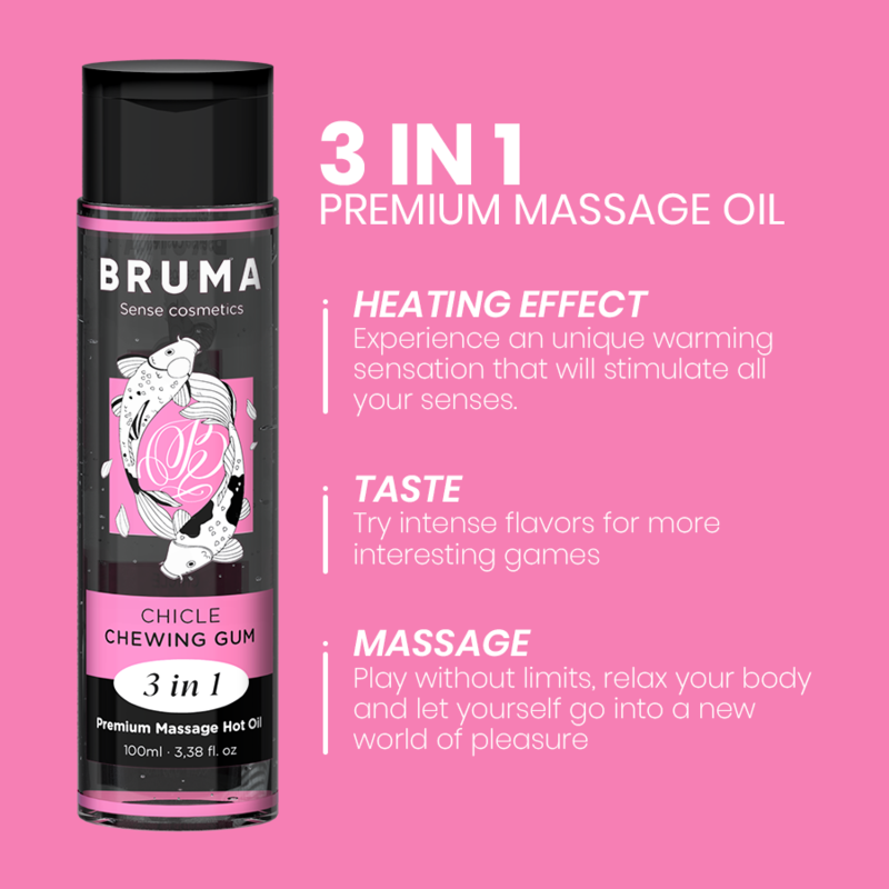 BRUMA - PREMIUM MASSAGE VARM OLIE TYGGEGUMMI 3 I 1 - 100 ML