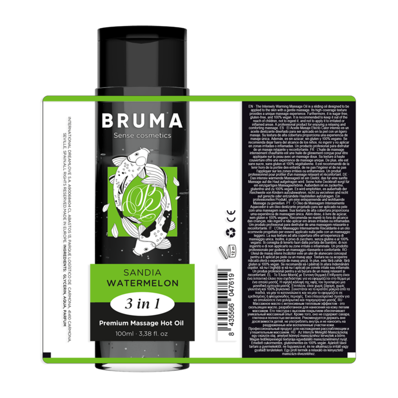 BRUMA - PREMIUM MASSAGE VARM OLIE VANDMELON 3 I 1 - 100 ML