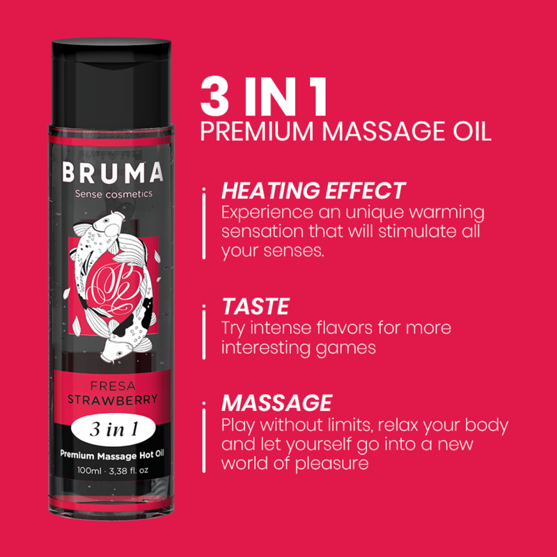 BRUMA - PREMIUM MASSAGE VARM OLIE JORDBÆR 3 I 1 - 100 ML