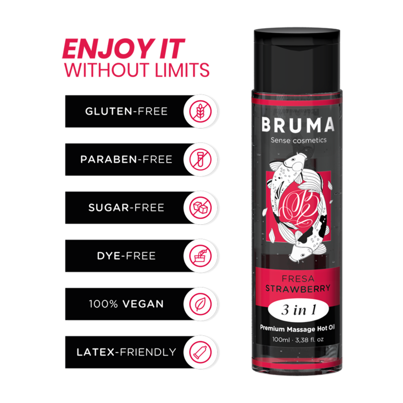 BRUMA - PREMIUM MASSAGE VARM OLIE JORDBÆR 3 I 1 - 100 ML