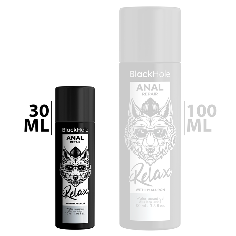 BLACK HOLE - ANAL REPARATION VANDBASERET AFSLAPNING MED HYALURON 30 ML