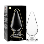 NEBULA-SERIEN FRÅ IBIZA - MODEL 4 ANALPLUG BOROSILIKATGLAS KLAR 11 CM -O- 5 CM