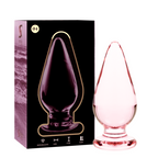 NEBULA-SERIEN AF IBIZA - MODEL 4 ANALPLUG BOROSILIKATGLAS PINK 11 CM -O- 5 CM