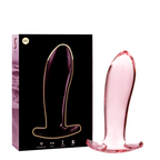 NEBULA-SERIEN AF IBIZA - MODEL 5 ANALPLUG BOROSILIKATGLAS PINK 12,5 CM -O- 3,5 CM