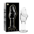 NEBULA-SERIEN FRÅ IBIZA - MODEL 6 ANALPLUG BOROSILIKATGLAS KLAR 12,5 CM -O- 4 CM