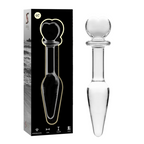 NEBULA-SERIEN FRÅ IBIZA - MODEL 7 ANALPLUG BOROSILIKATGLAS KLAR 13,5 CM -O- 3 CM