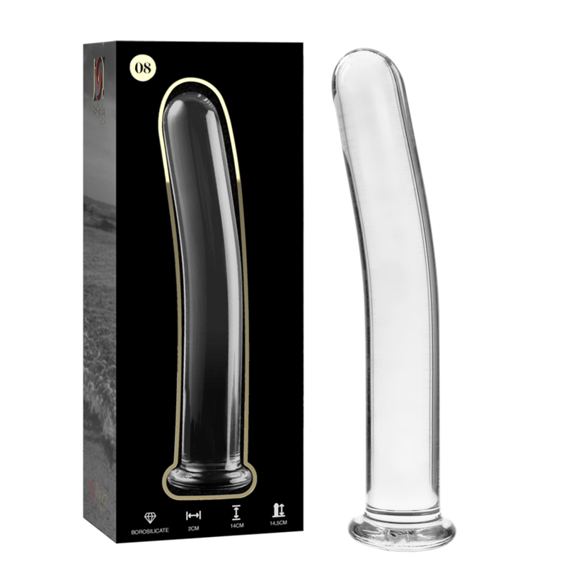 NEBULA-SERIEN FRA IBIZA - MODEL 8 DILDO BOROSILIKATGLAS KLAR 14,5 CM -O- 2 CM