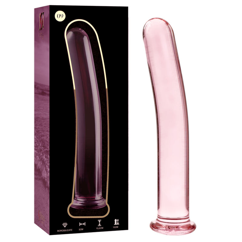 NEBULA-SERIEN FRA IBIZA - MODEL 9 DILDO BOROSILIKATGLAS PINK 15,5 CM -O- 2,5 CM