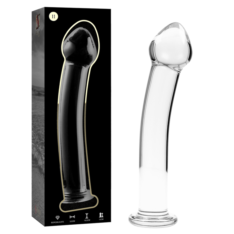NEBULA-SERIEN FRA IBIZA - MODEL 11 DILDO BOROSILIKATGLAS KLAR 16 CM -O- 3 CM