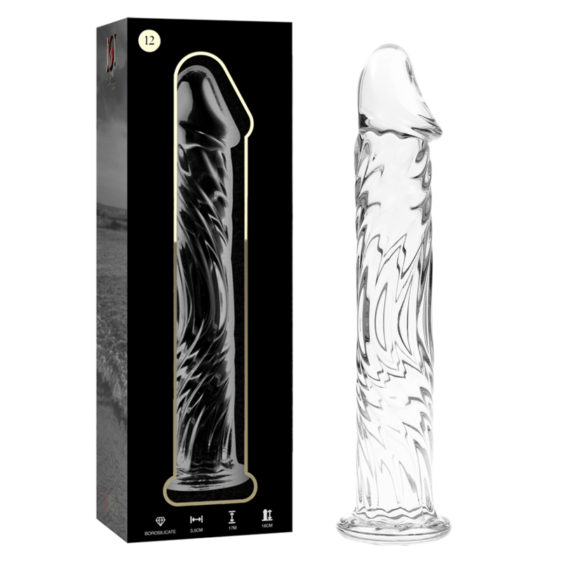 NEBULA-SERIEN FRA IBIZA - MODEL 12 DILDO BOROSILIKATGLAS KLAR 17 CM -O- 3,5 CM