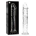 NEBULA-SERIEN FRA IBIZA - MODEL 12 DILDO BOROSILIKATGLAS KLAR 17 CM -O- 3,5 CM