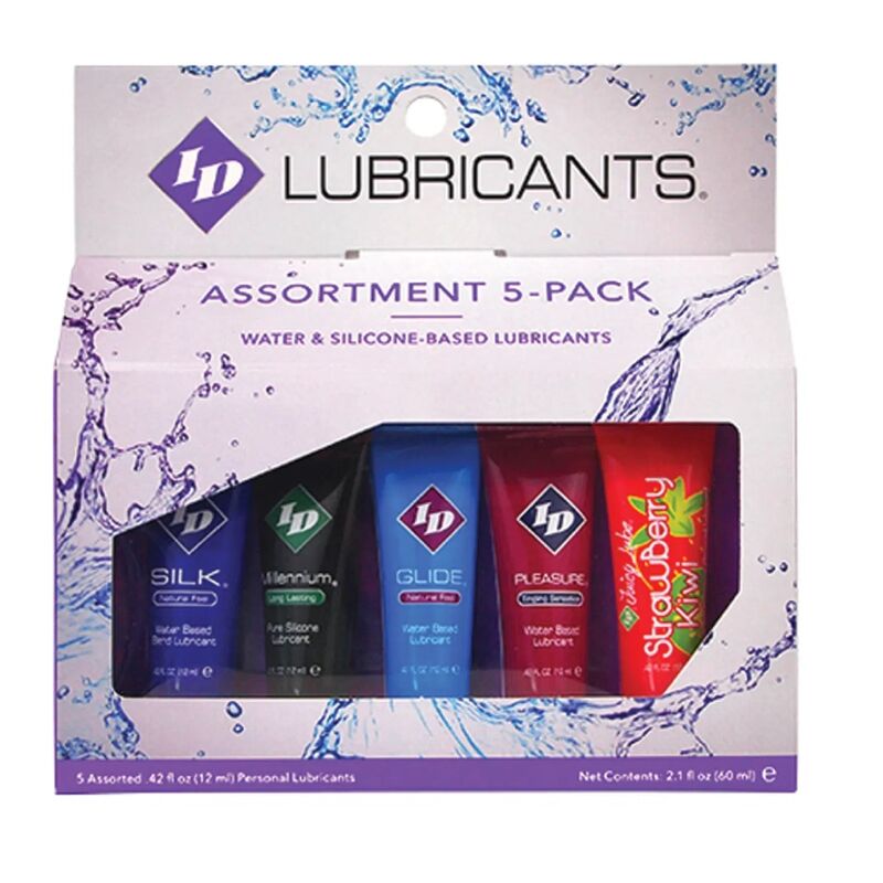 ID JUICY LUBE - ASSORTERET 5X GLIDEMIDDELTUBEPAKNING 12 ML