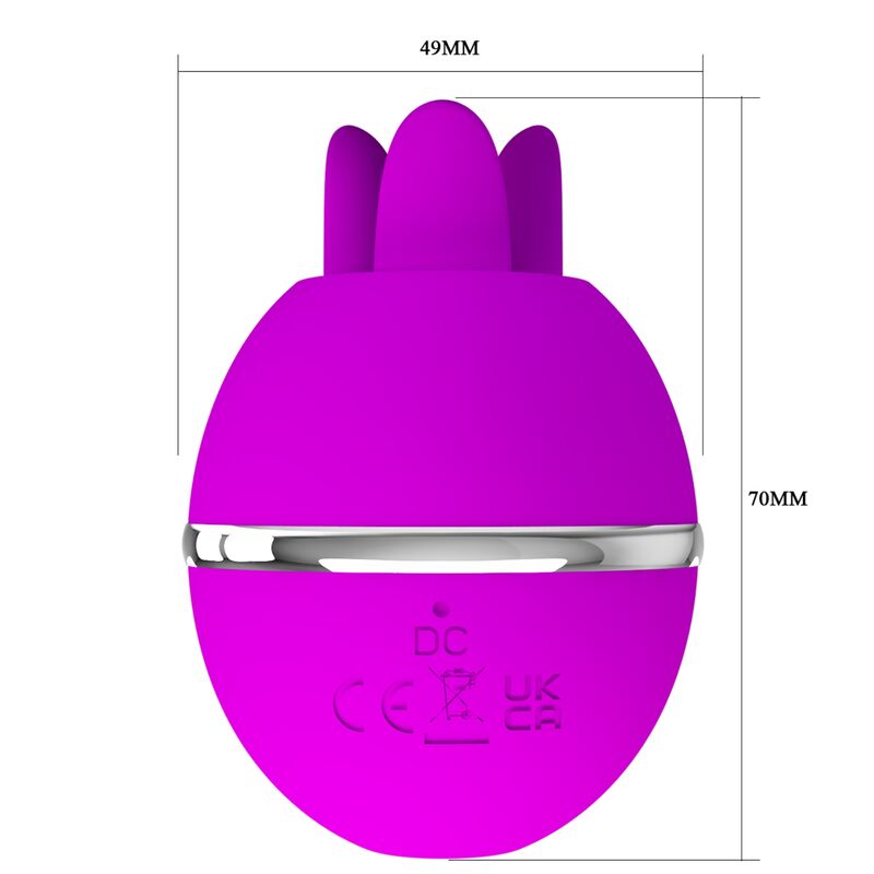 PRETTY LOVE - GEMINI BALL LILLA RUND SILIKONEVIBRATOR
