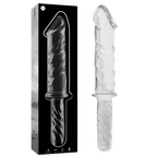 NEBULA-SERIEN FRA IBIZA - MODEL 24 DILDO BOROSILIKATGLAS KLAR 28,5 CM -O- 5 CM