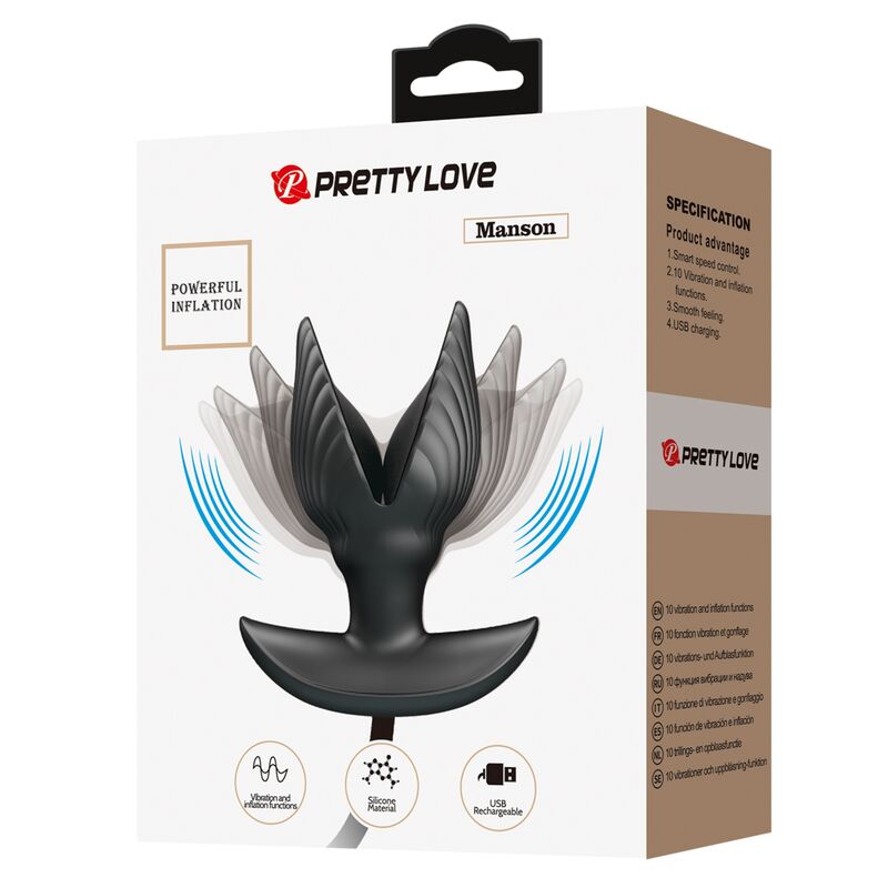 PRETTY LOVE - OPPUSTELIG OG GENOPLADELIG ANALPLUG