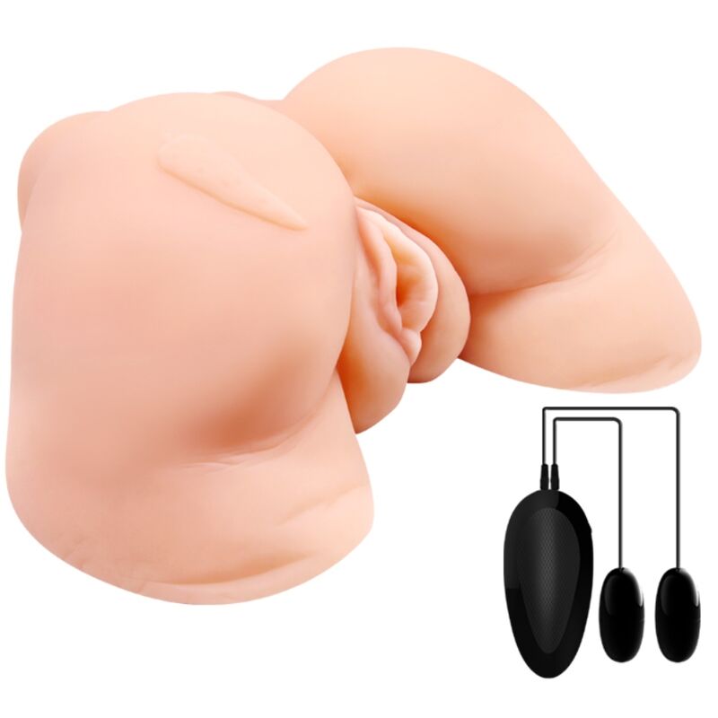 CRAZY BULL - VAGINA OG ANUS MED REALISTISK NET MED VIBRATION