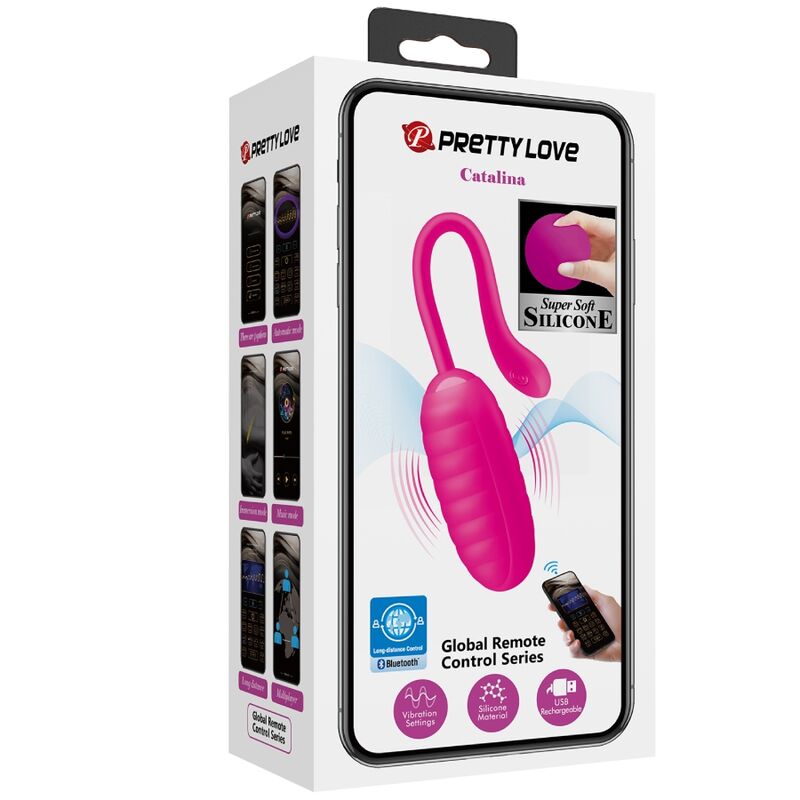 PRETTY LOVE - CATALINA PINK GENOPLADELIGT VIBRERENDE ÆG