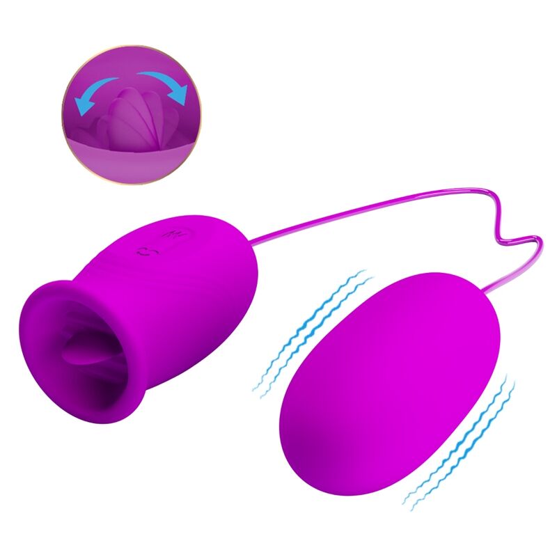 PRETTY LOVE - DAISY DUAL EGG GENOPLADELIG VIBRATOR LILLA