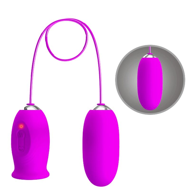 PRETTY LOVE - DAISY DUAL EGG GENOPLADELIG VIBRATOR LILLA