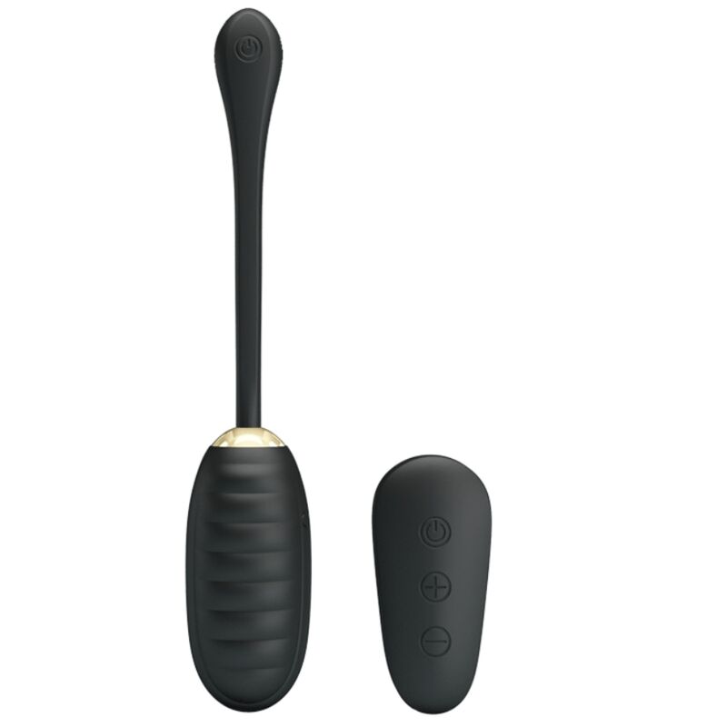 PRETTY LOVE - DOREEN LUXURY GENOPLADELIG VIBRERENDE ÆG SORT FJERNBETJENING