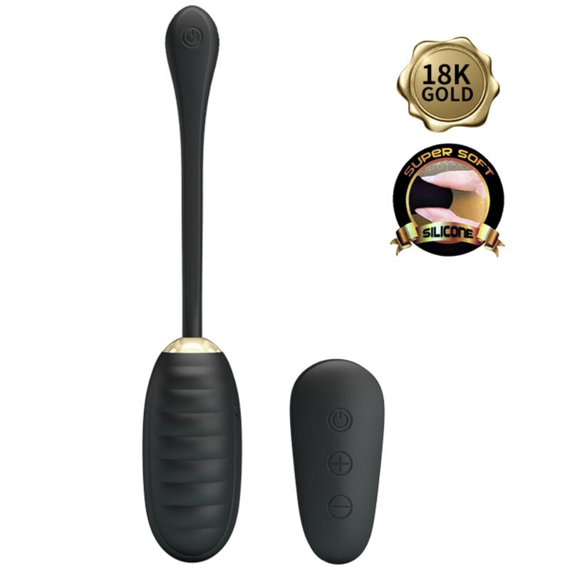 PRETTY LOVE - DOREEN LUXURY GENOPLADELIG VIBRERENDE ÆG SORT FJERNBETJENING