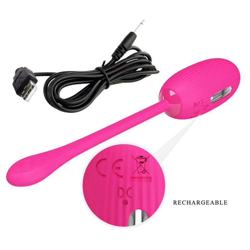 PRETTY LOVE - DOREEN GENOPLADELIG VIBRERENDE ÆG MAGENTA FJERNBETJENING
