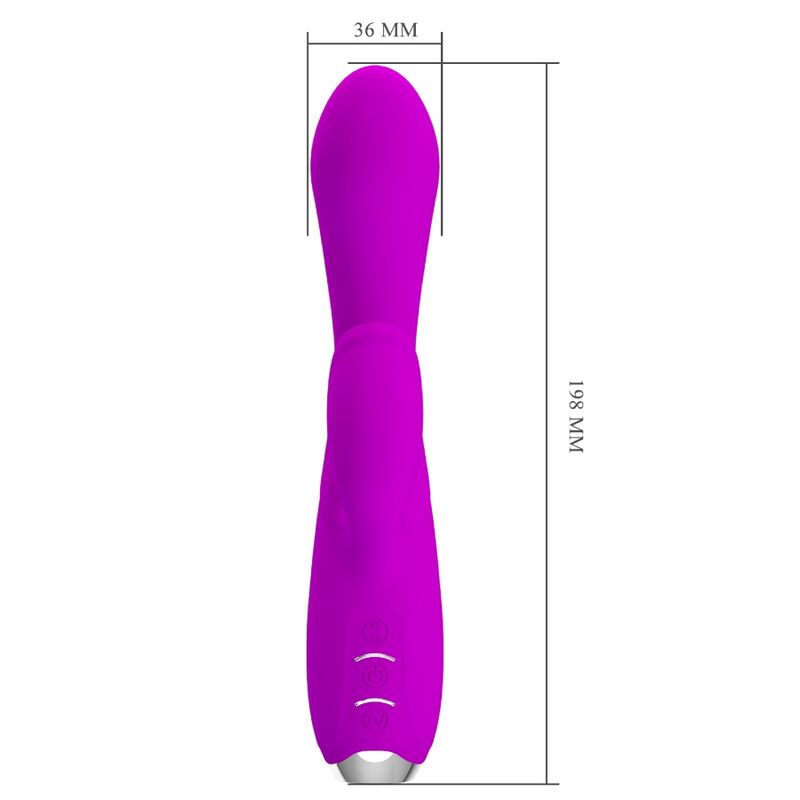 PRETTY LOVE - GLORIA GENOPLADELIG KANINVIBRATOR - VANDTÆT LILLA