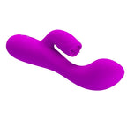 PRETTY LOVE - GLORIA GENOPLADELIG KANINVIBRATOR - VANDTÆT LILLA