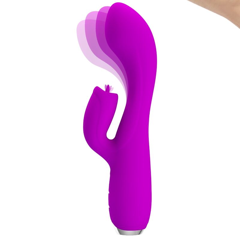 PRETTY LOVE - GLORIA GENOPLADELIG KANINVIBRATOR - VANDTÆT LILLA